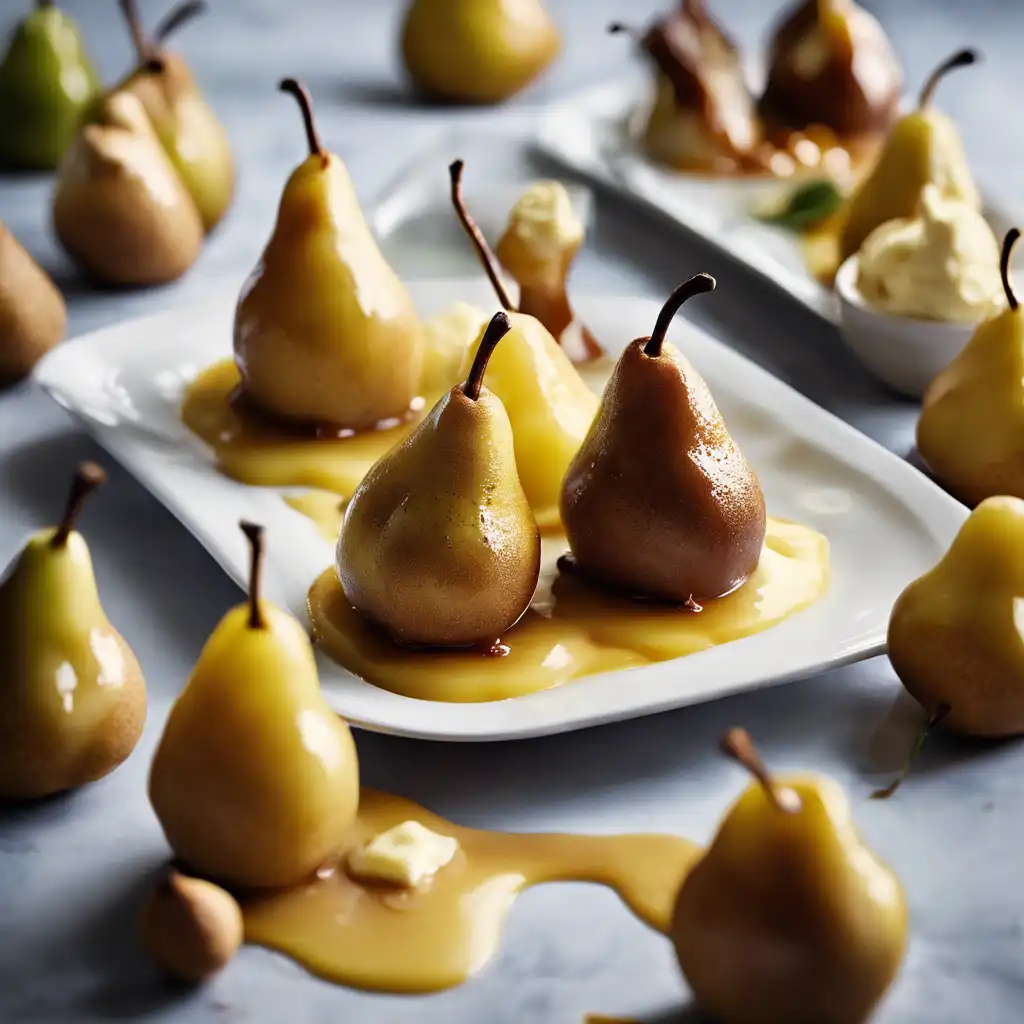 Stuffed Pears with Custard