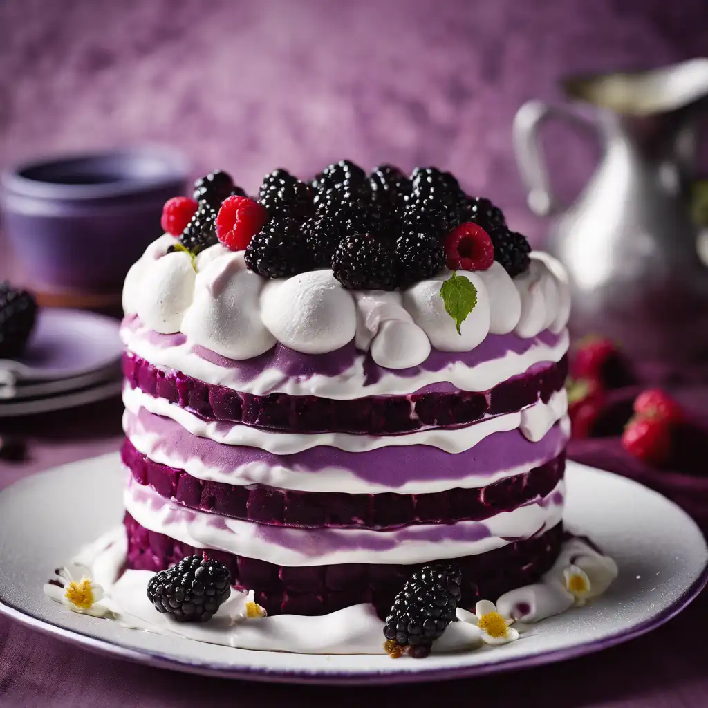 Blackberry and Meringue Cake