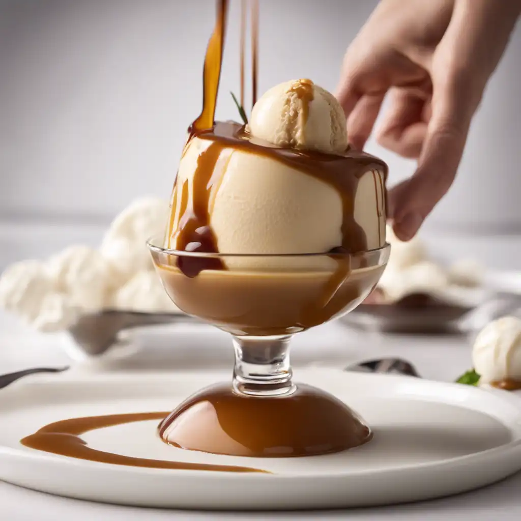 Caramel and Coffee Panna Cotta with Crunchy Ice Cream