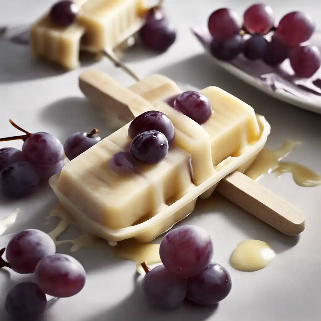 Vanilla Popsicle with Caramelized Grape Recipe