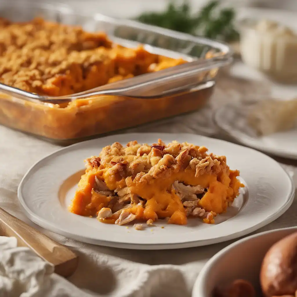 Sweet Potato Casserole with Chicken Filling