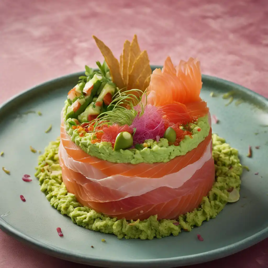 Sashimi Torte with Guacamole