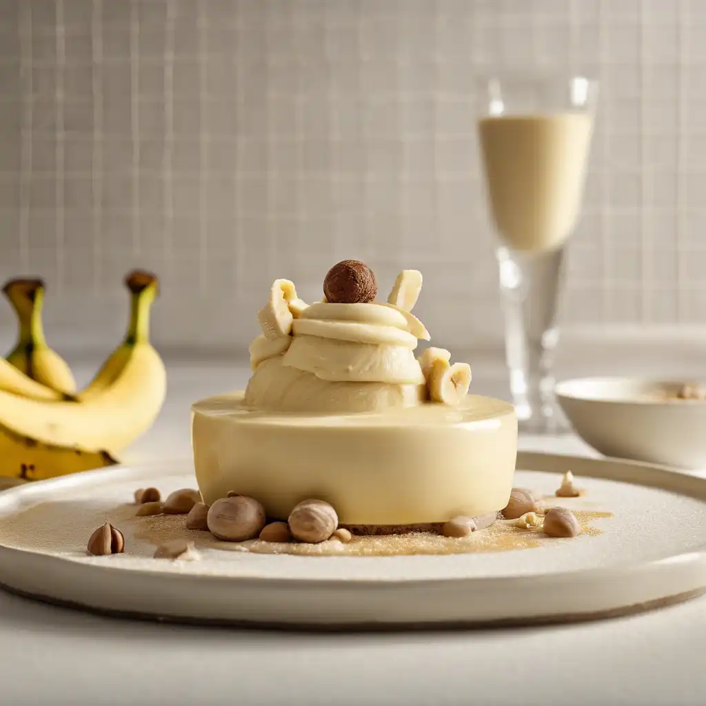 Banana Mousse with Hazelnut Cream