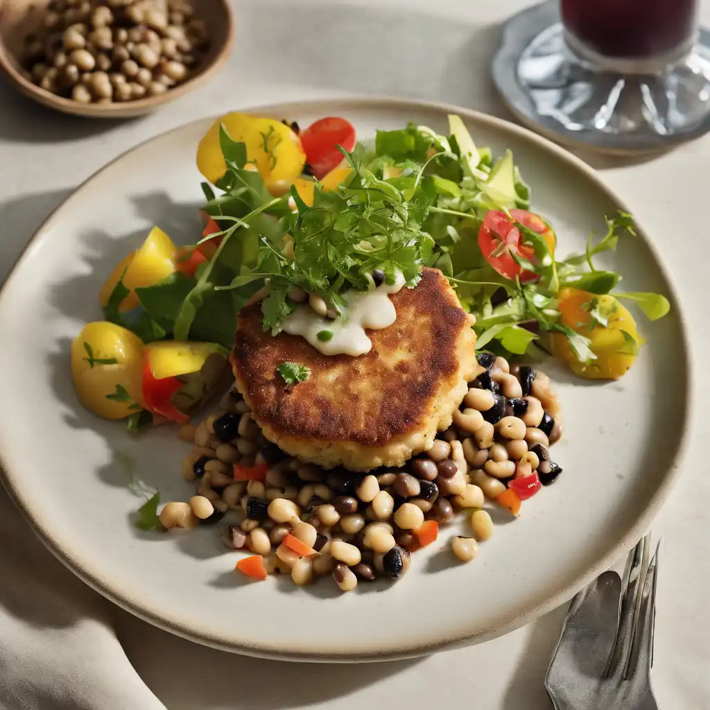 Cod Cakes with Black-Eyed Pea Salad