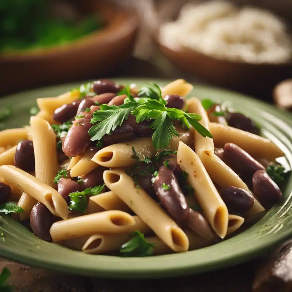 Penne with Braised Beans