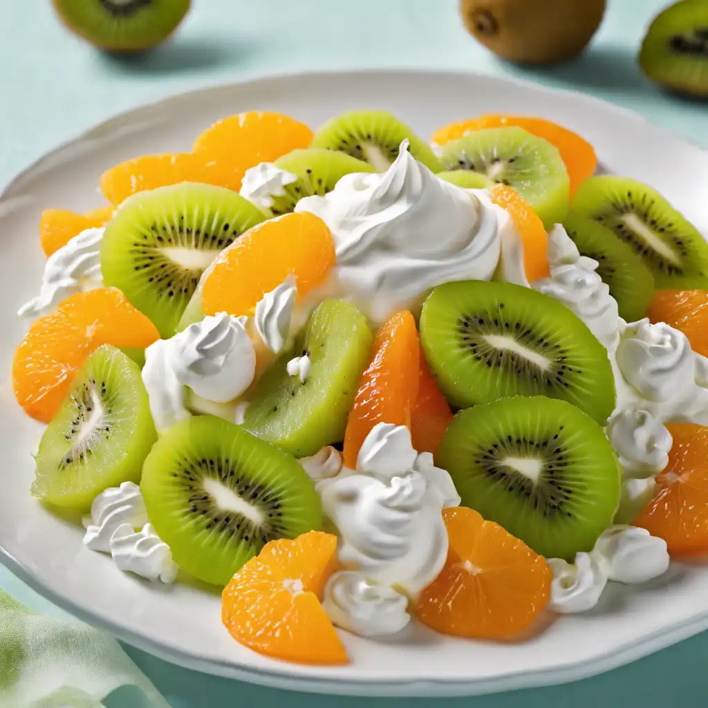 Kiwi, Tangerine, and Whipped Cream Salad