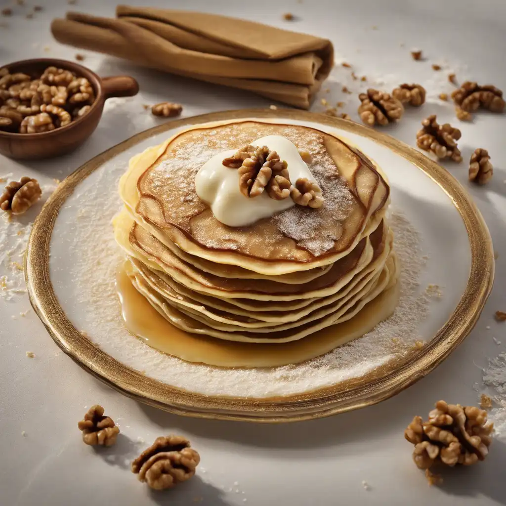 Ataif (Sweet Pancake with Walnut Filling)