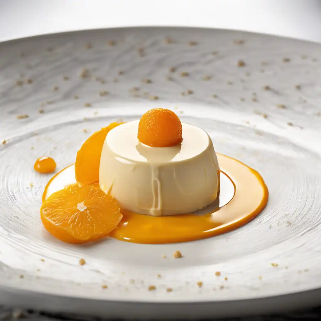 Orange and Macadamia Mousse with Orange Syrup