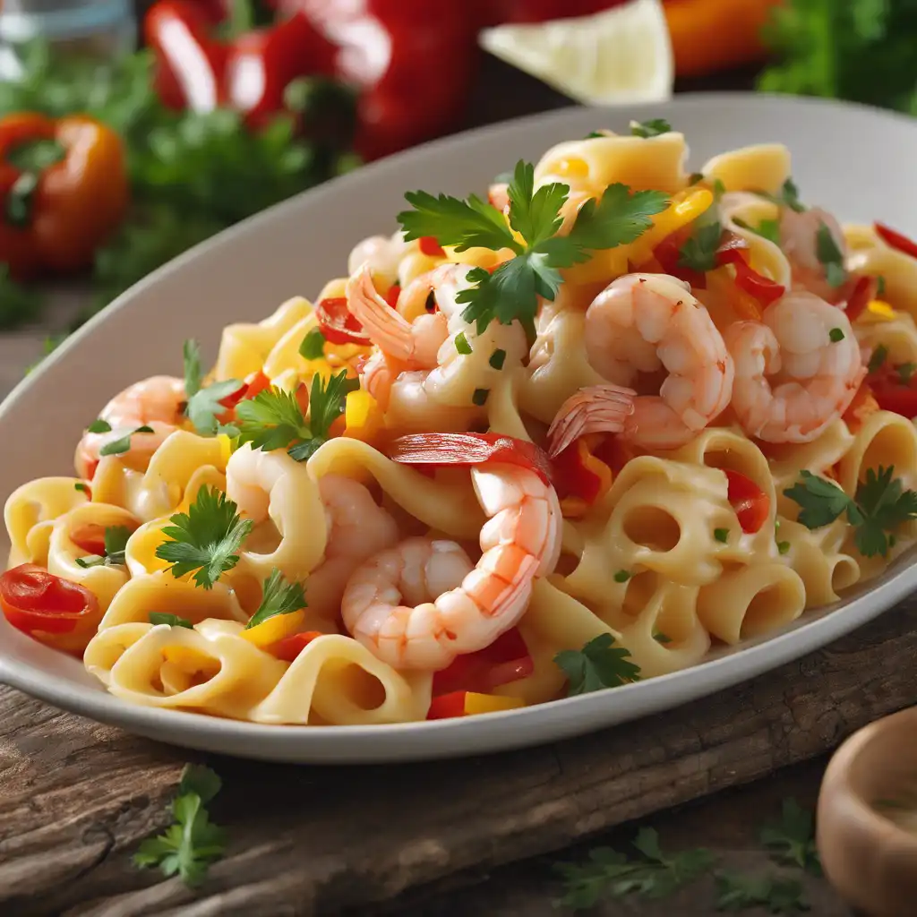 Shrimp Lumaconi with Bell Pepper