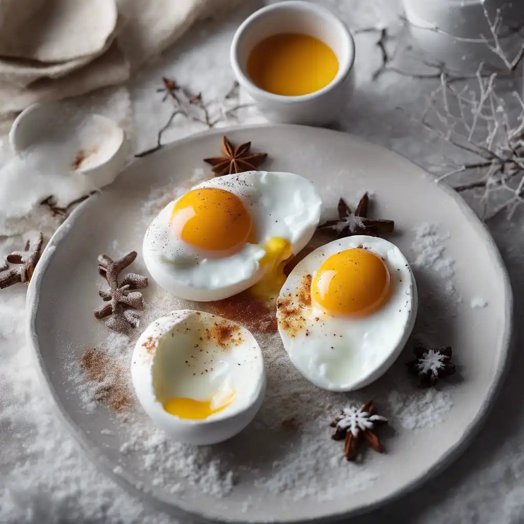 Snowy Eggs with Spiced Cream