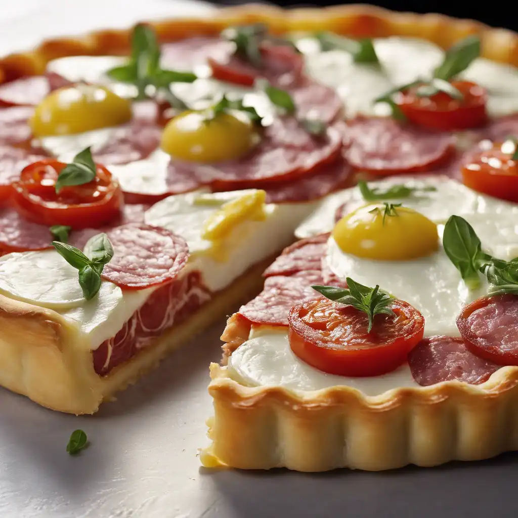 Mozzarella and Salami Tart