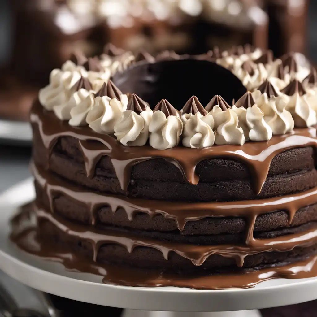 Mocha Layer Cake with Chocolate Filling