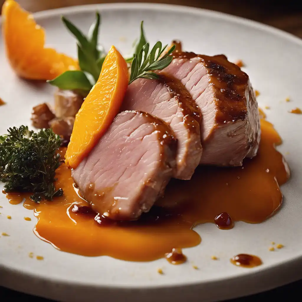 Braised Pork Rump with Orange Glaze