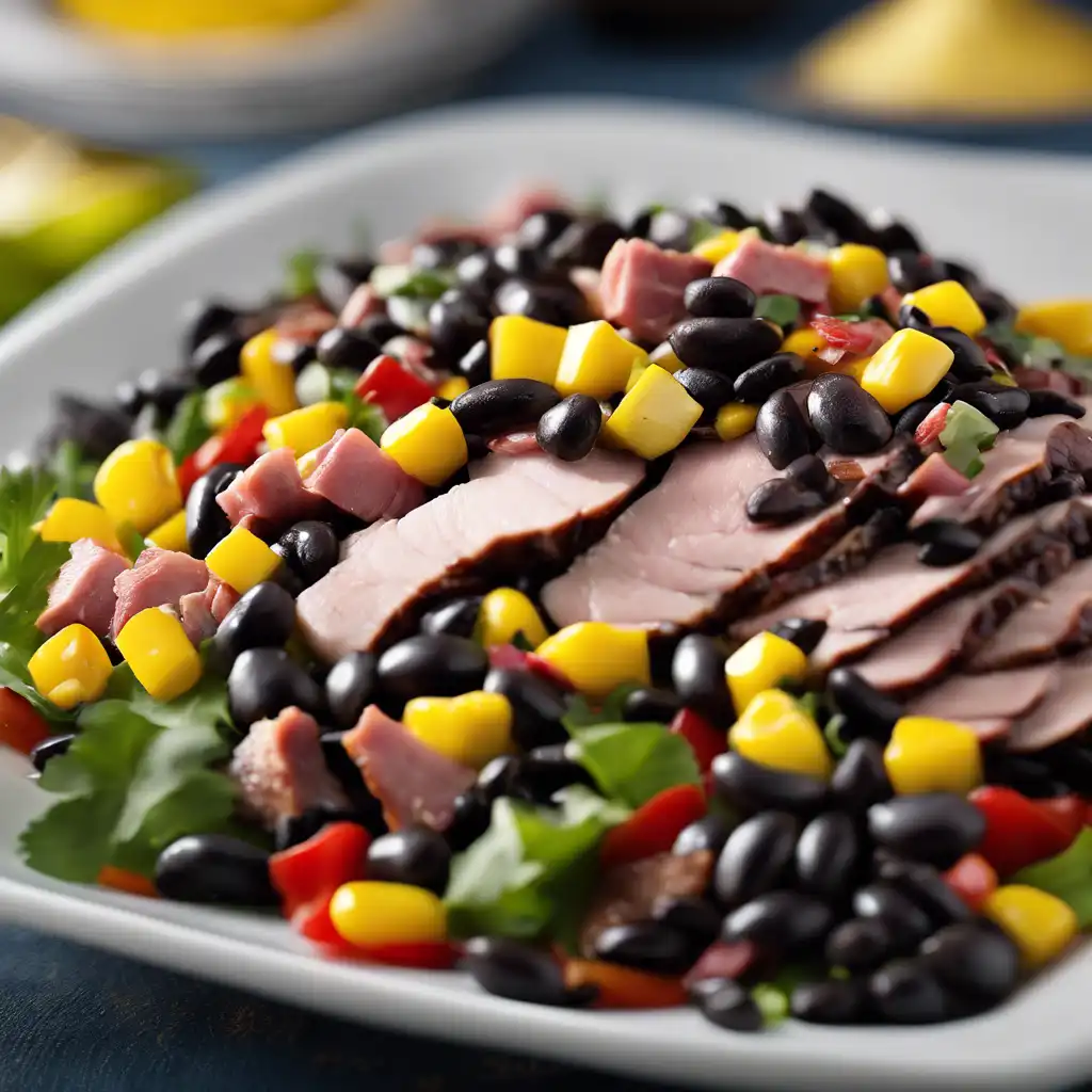 Black Bean Salad with Smoked Turkey Breast