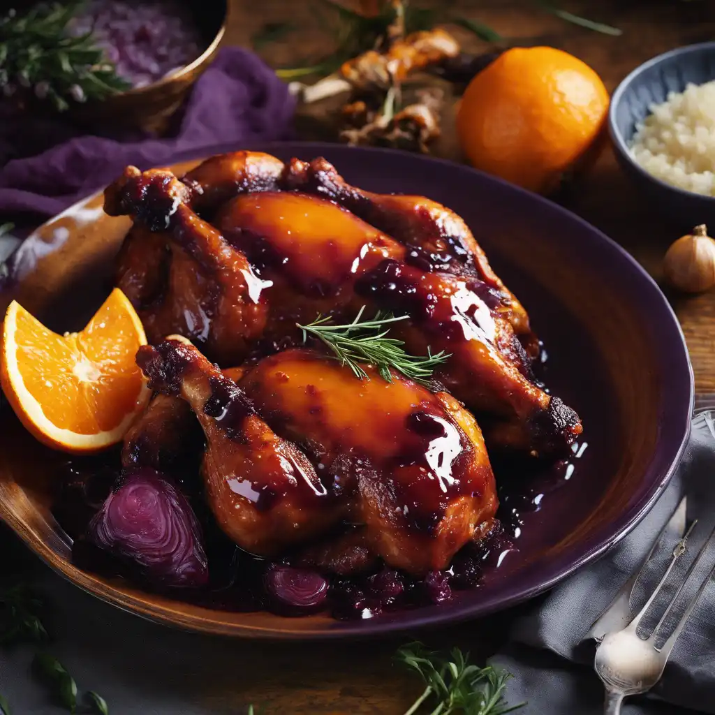 Orange and Damson Chicken with Glaze