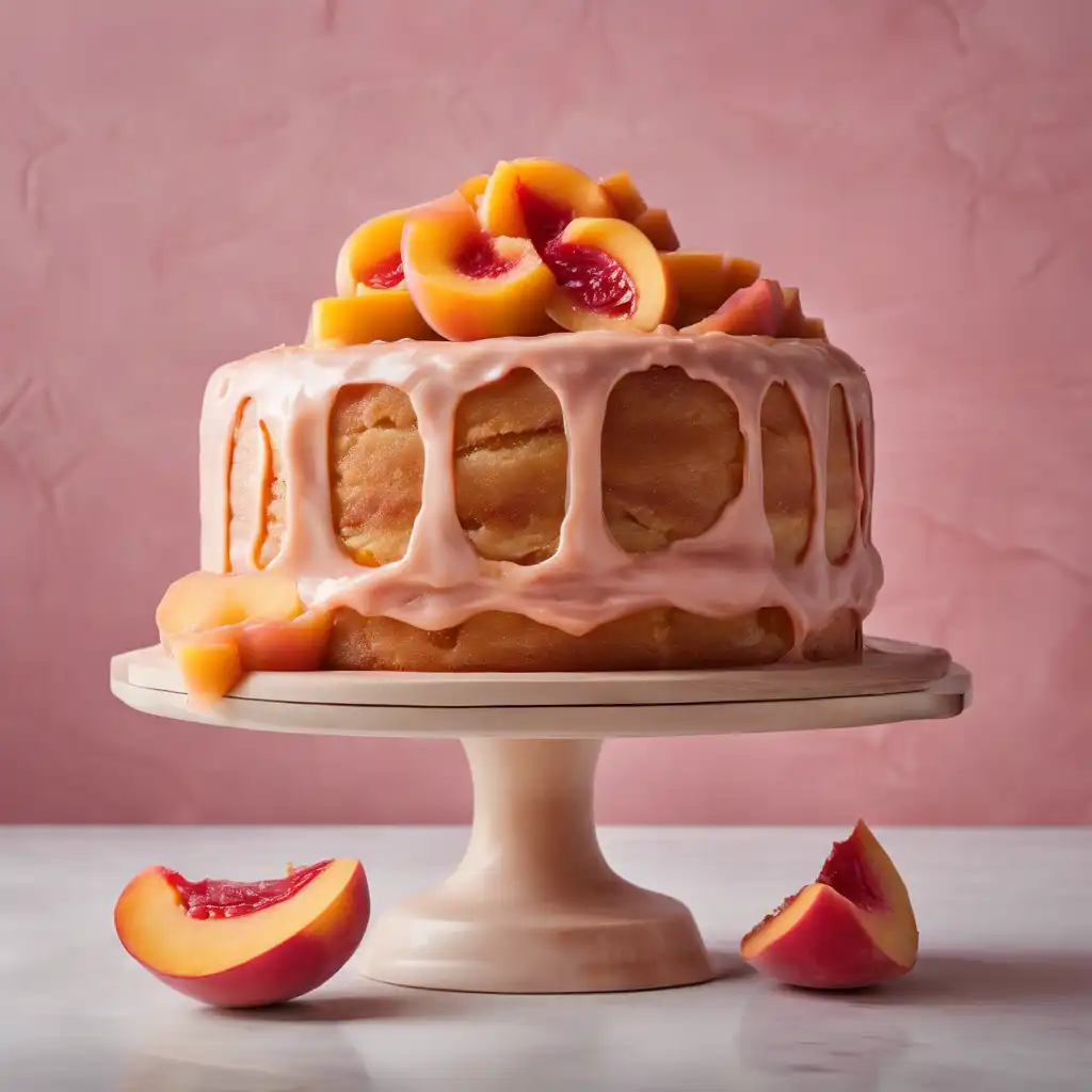 Peach Cake with Guava Filling