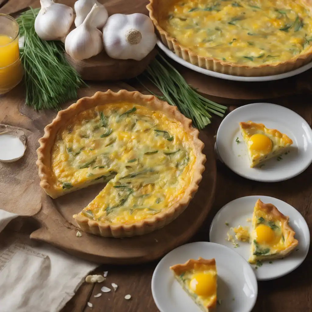 Garlic and Chive Quiche