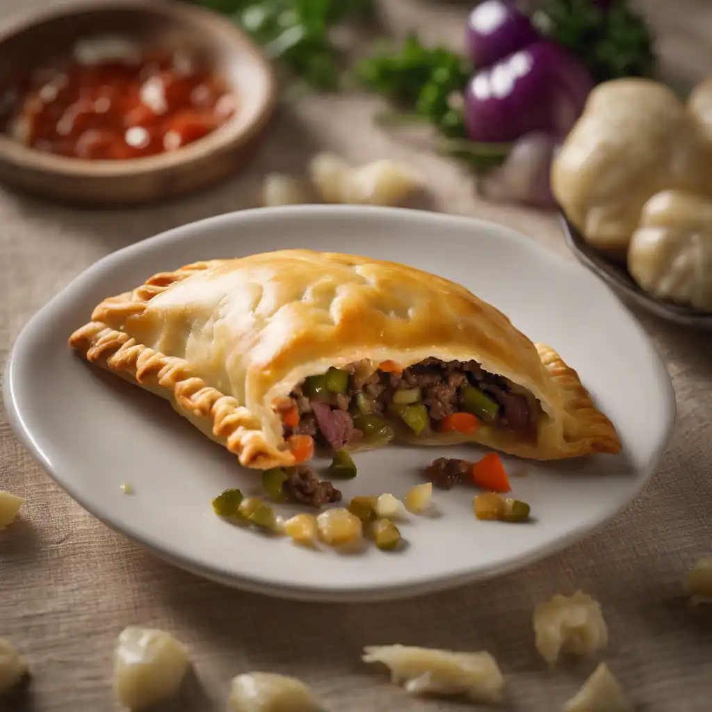 Meat and Vegetable Empanada with Parmesan Cheese