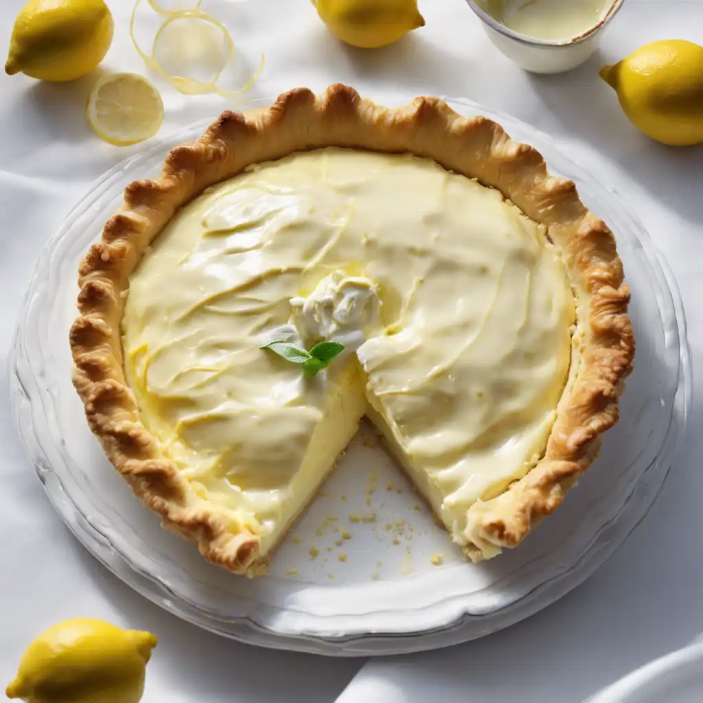 Ricotta Cream Pie with Lemon-Ginger Sauce