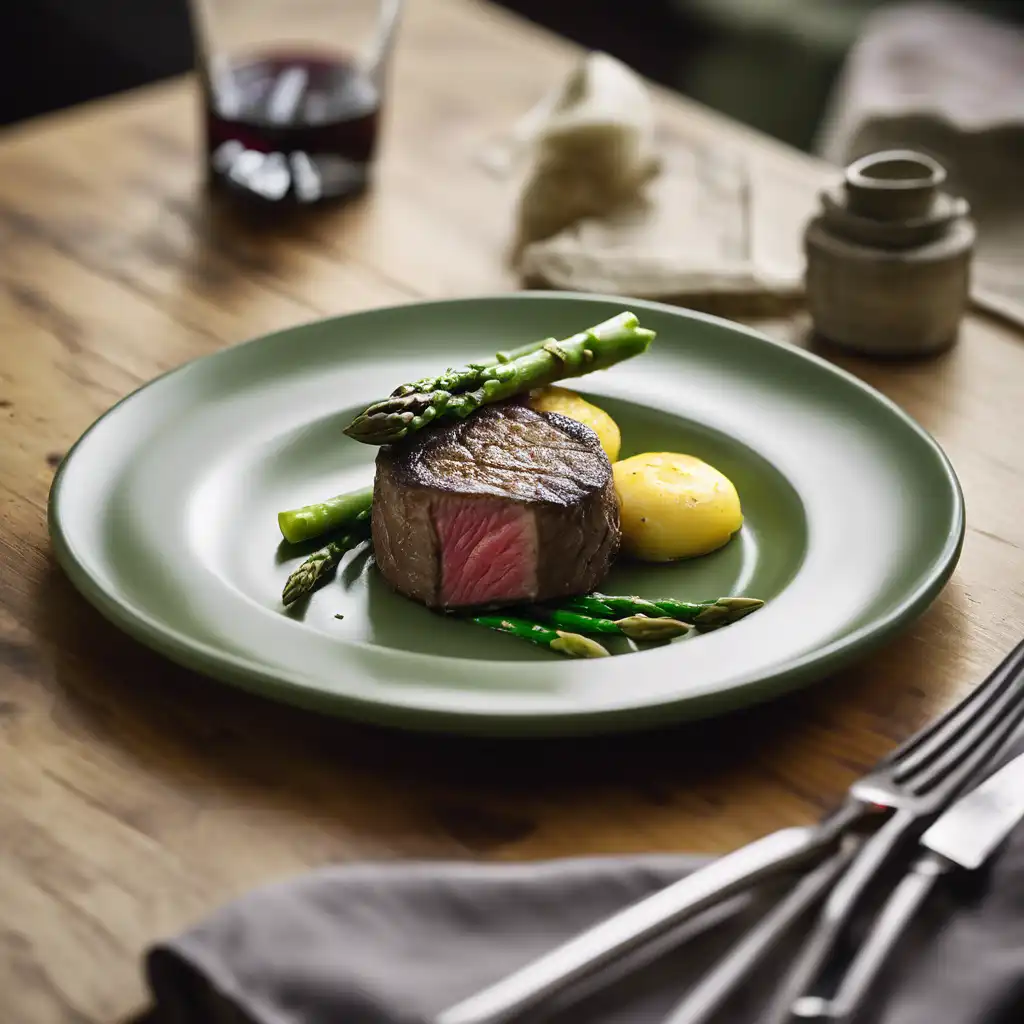 Tender Filet with Asparagus Tart