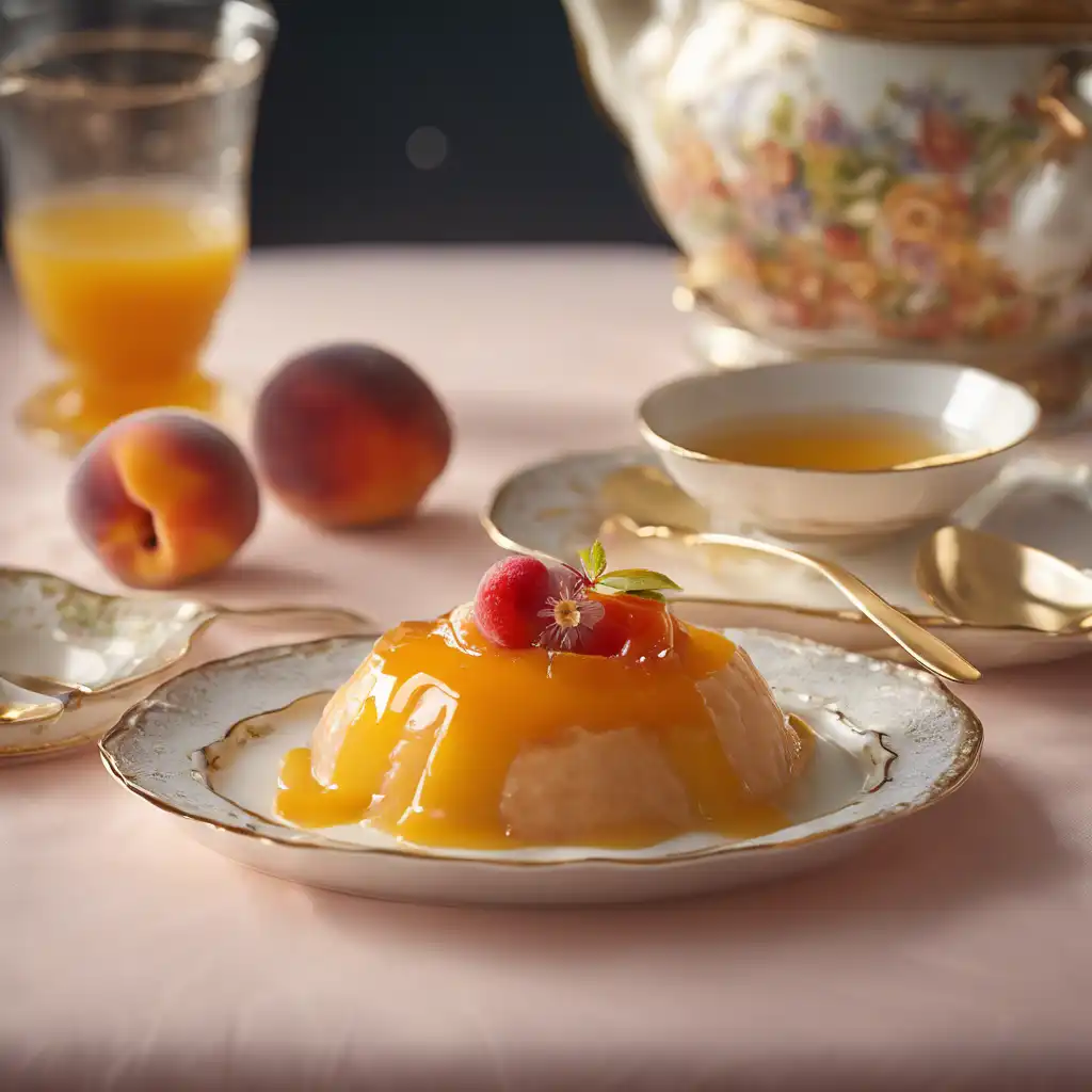 Peach Pudding with Fruits