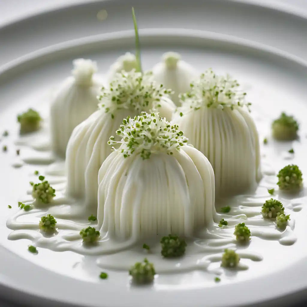 Chive Blossom with White Sauce