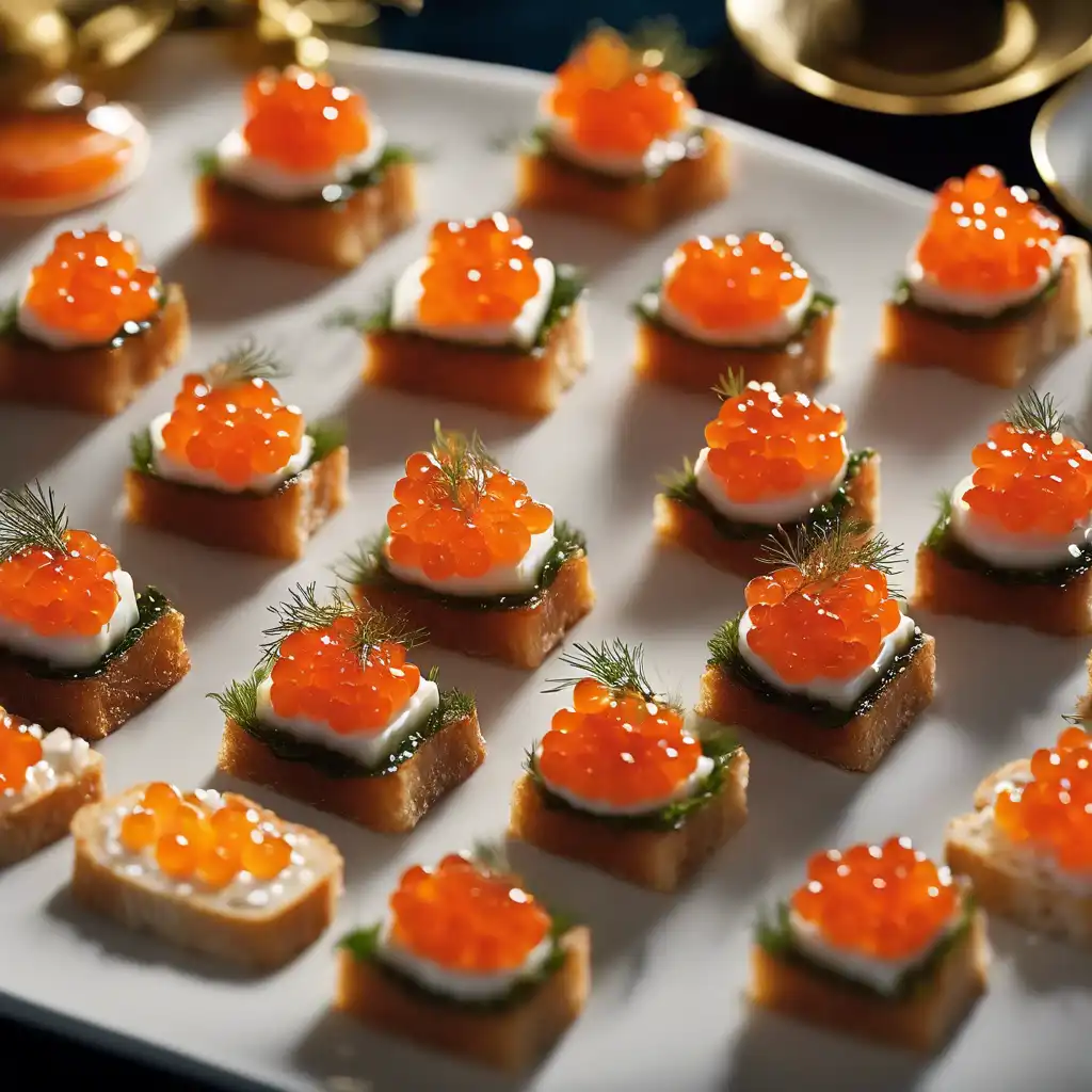 Salmon Roe Canapé