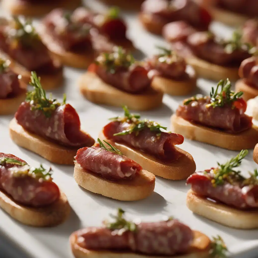 Linguiça Canapés