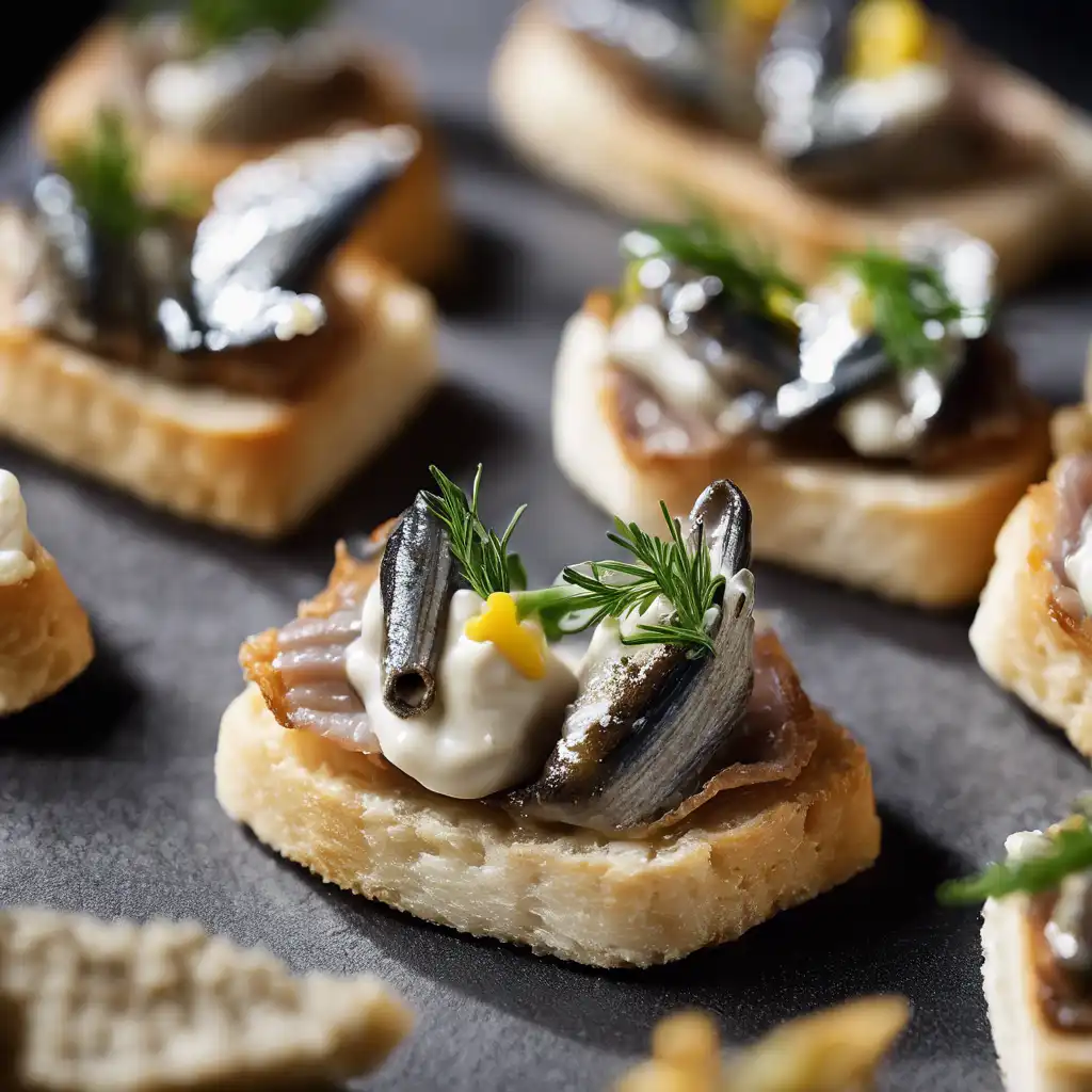 Anchovy Canapés with Sardine or Anchovy Cream