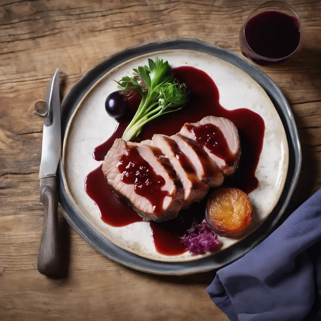 Pork Loin Chop with Plum Sauce