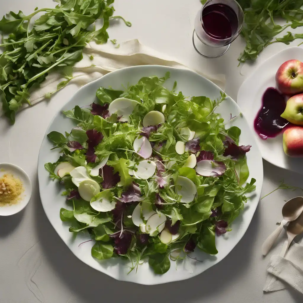 Salad with wine vinaigrette flavor