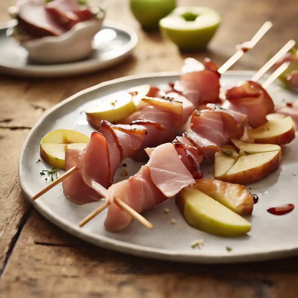 Cured Ham and Apple Skewers