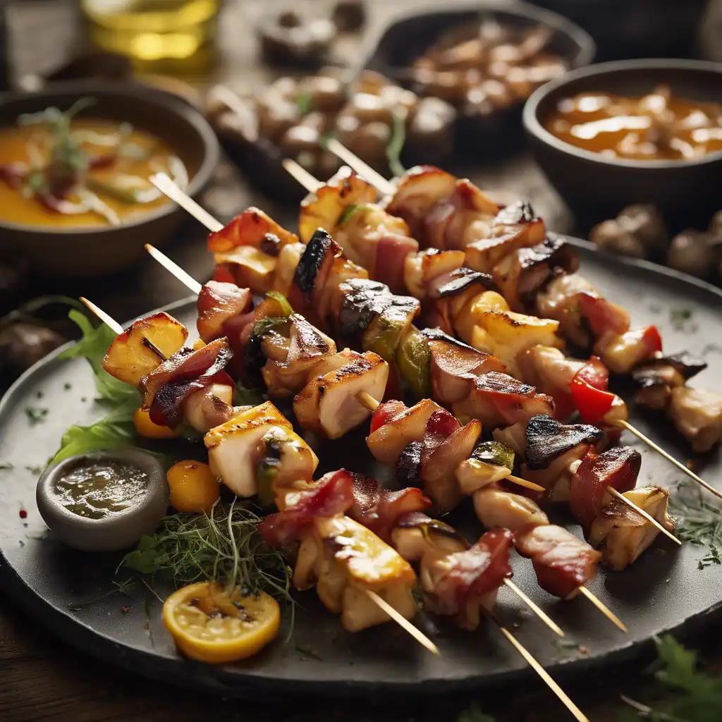 Skewers with Chicken Filling