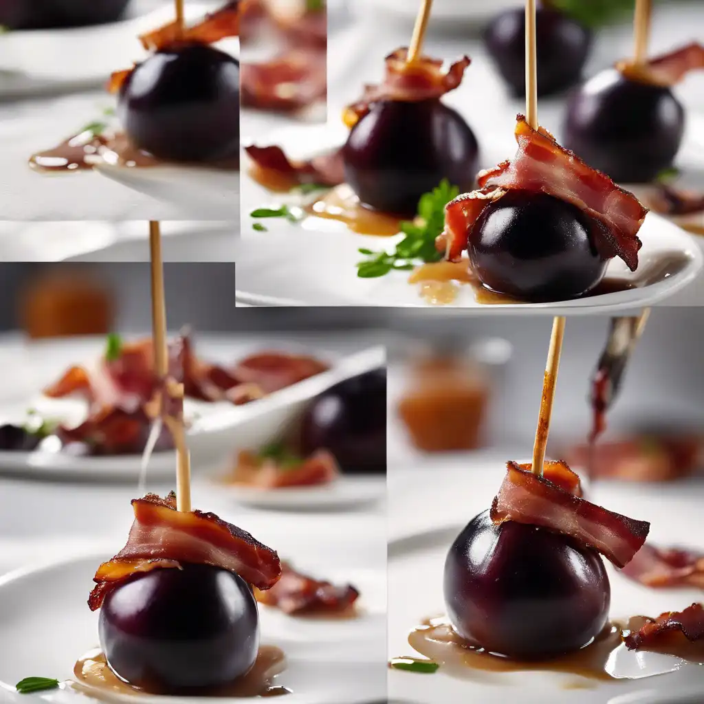 Black Plum with Bacon