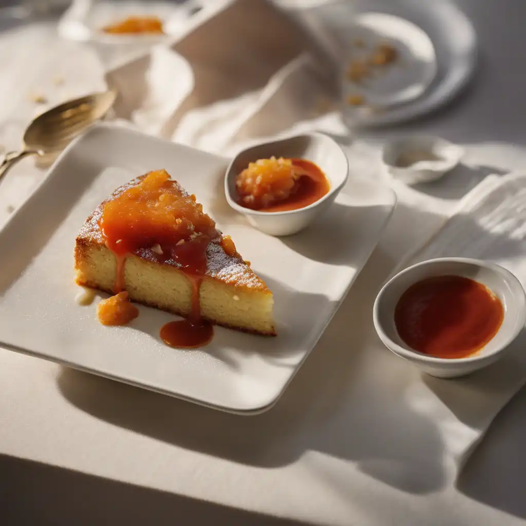 Almond Cake with Sauce