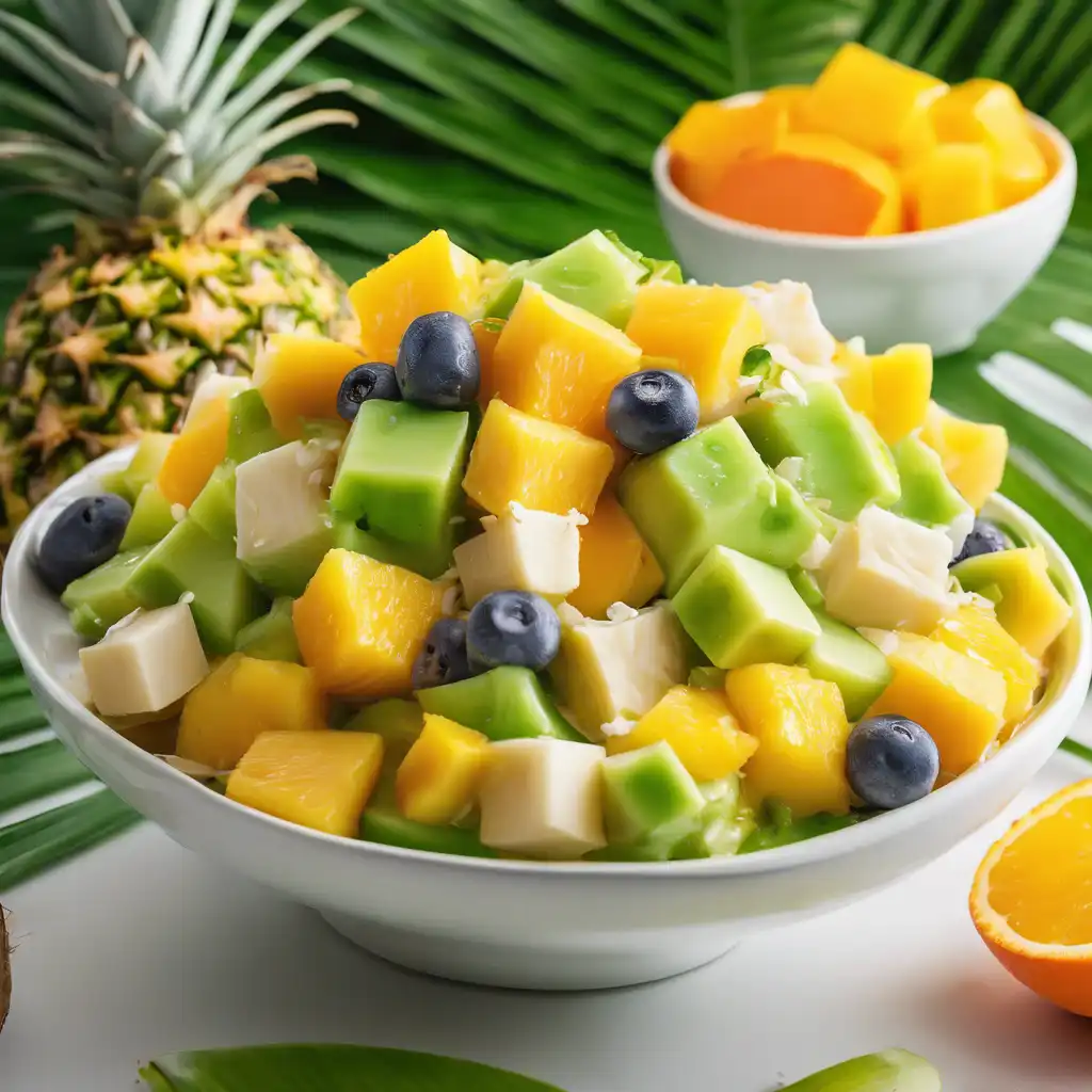 Green Coconut Fruit Salad