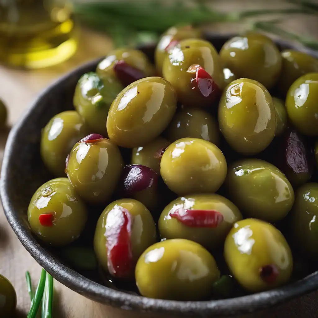 'Green Olives with Spanish Flair'