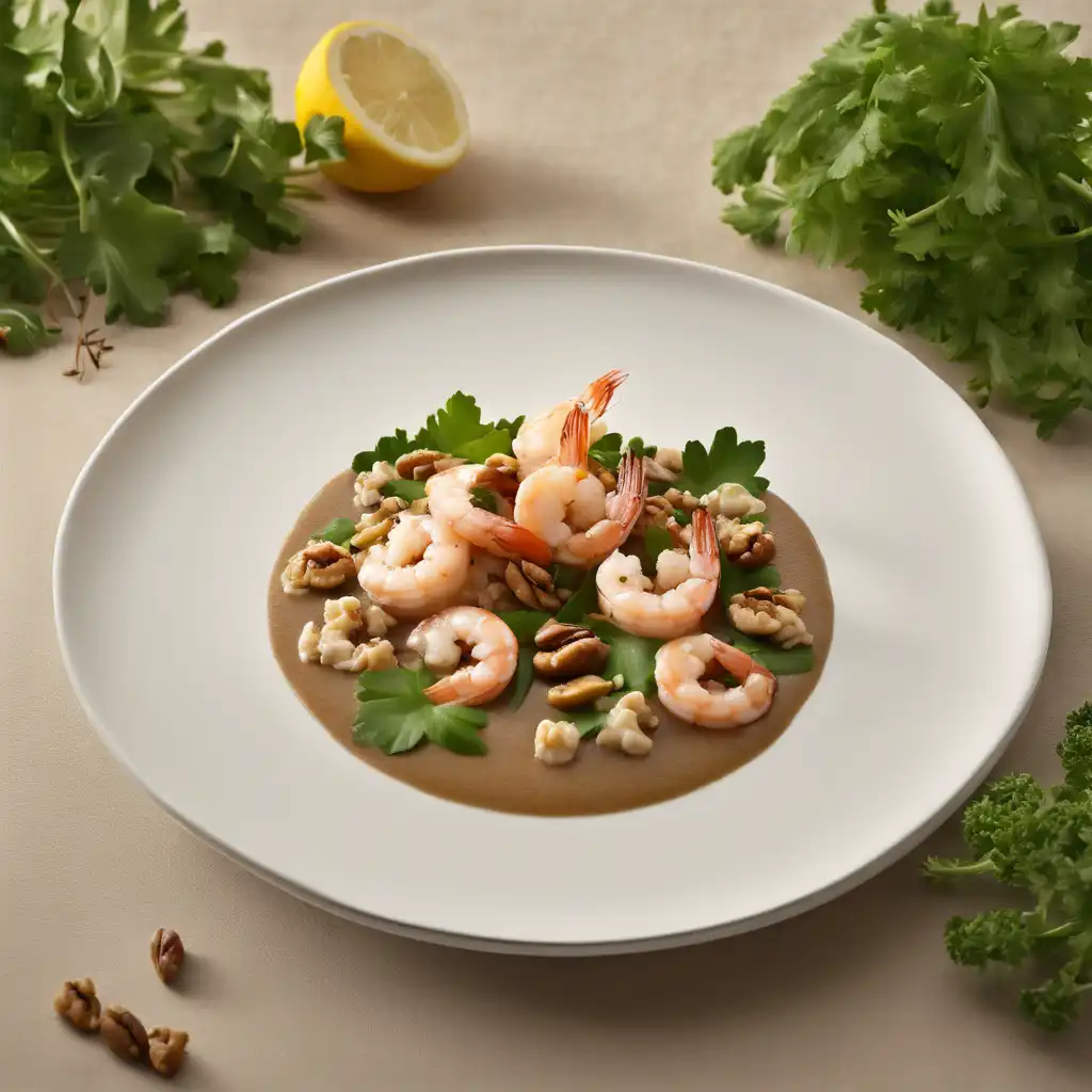 Chilled Shrimp with Walnut Sauce