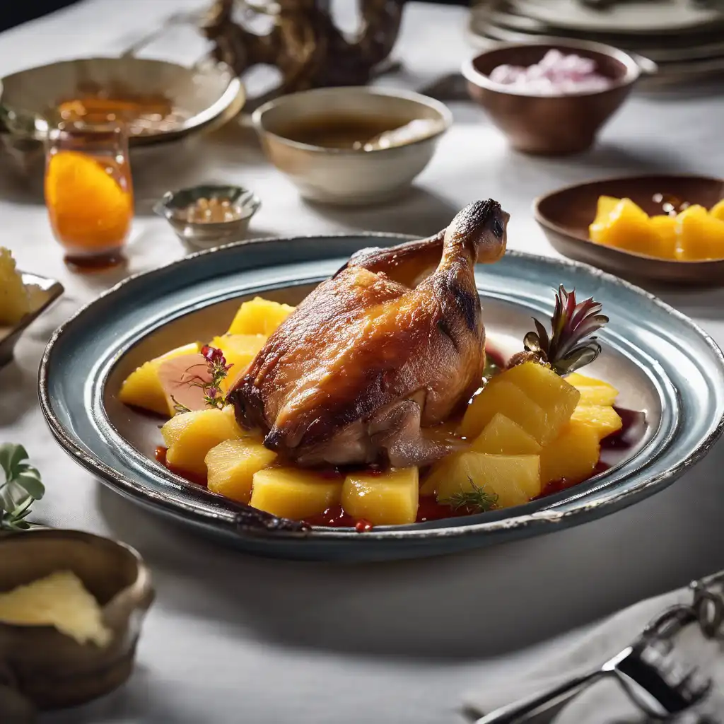 Roasted Duck with Orange and Pineapple