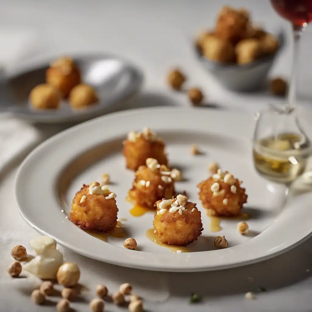 Cheese Fritters with Hazelnuts