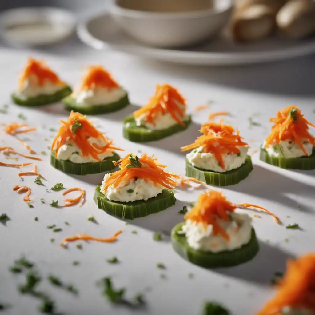 Variety of Fillings for Canapés - with Vegetables