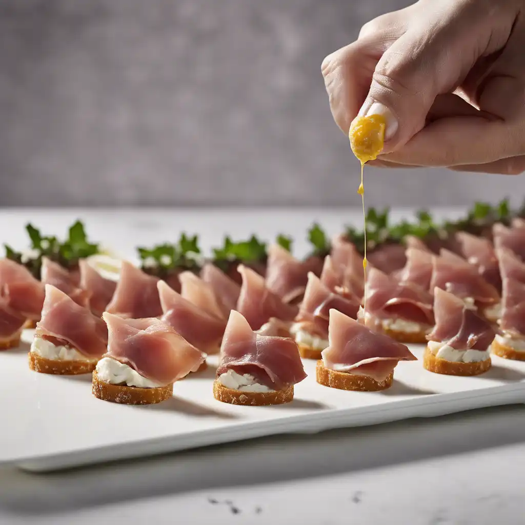 Various Fillings for Canapés - with Prosciutto