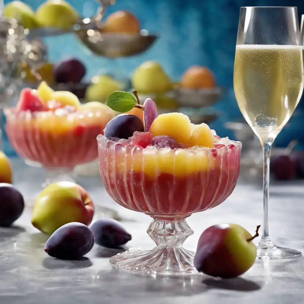 Fruit Compote with Frozen Champagne