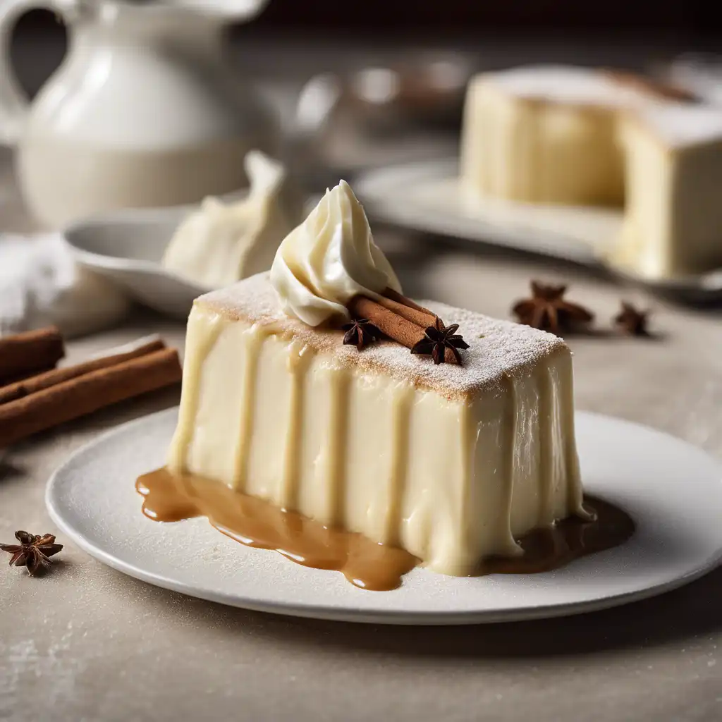 Bolo de Mascarpone com Molho de Baunilha