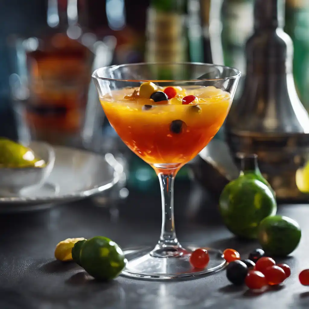 Guaraná Martini with Rum, also known as Pluma