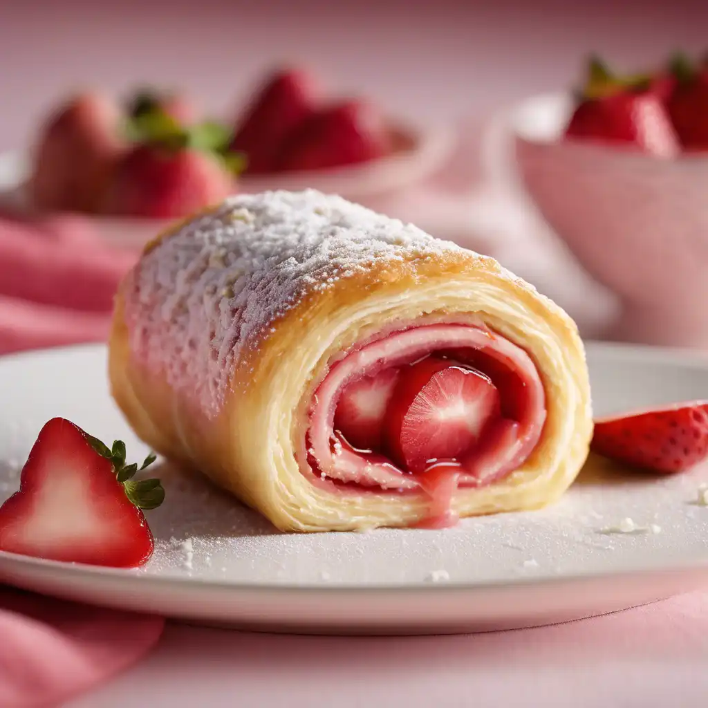 Strawberry Roll with Guava Filling