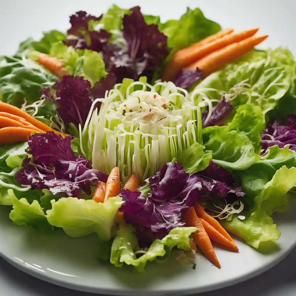 Lettuce, Garlic, and Carrot Salad