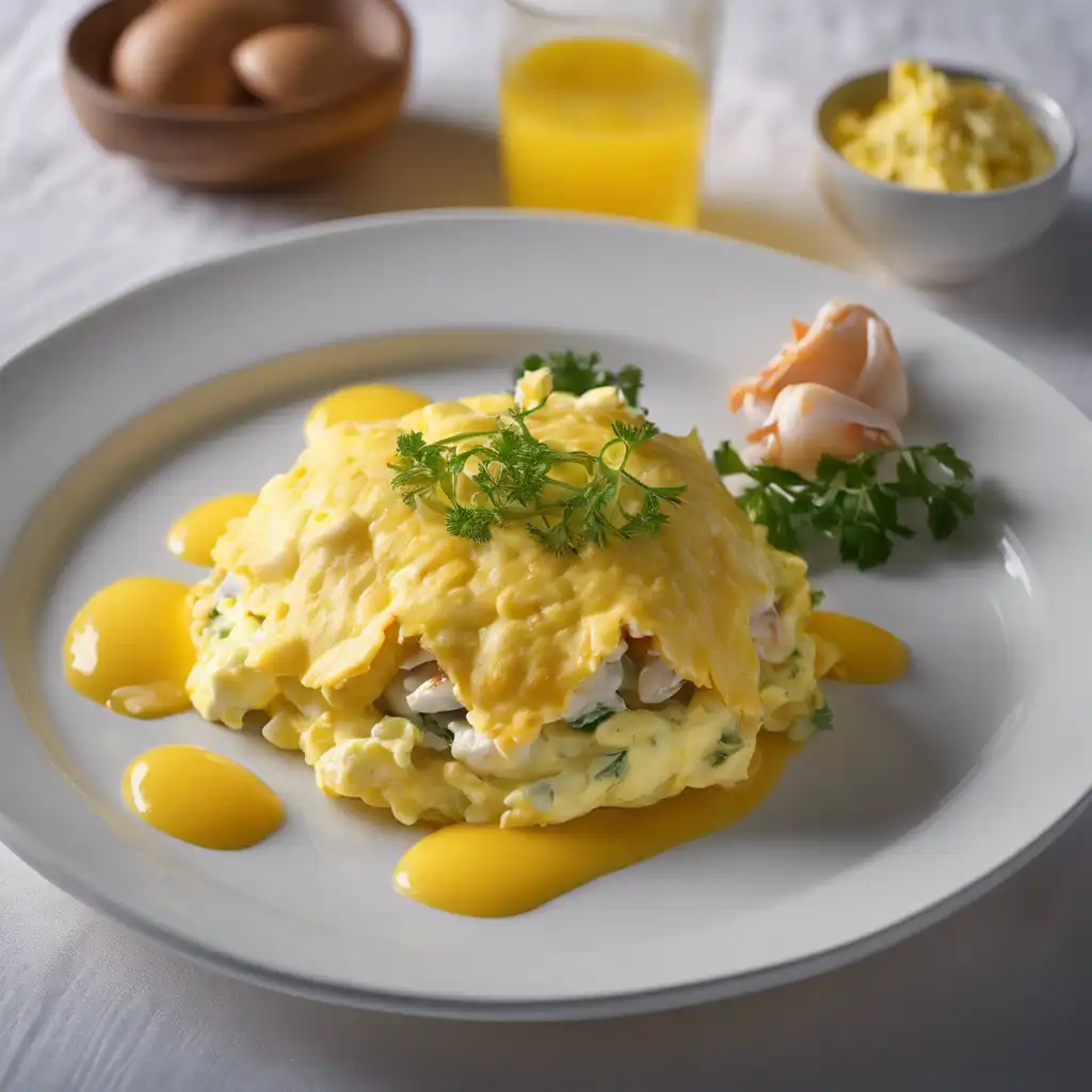 Crab and Scrambled Egg Omelette