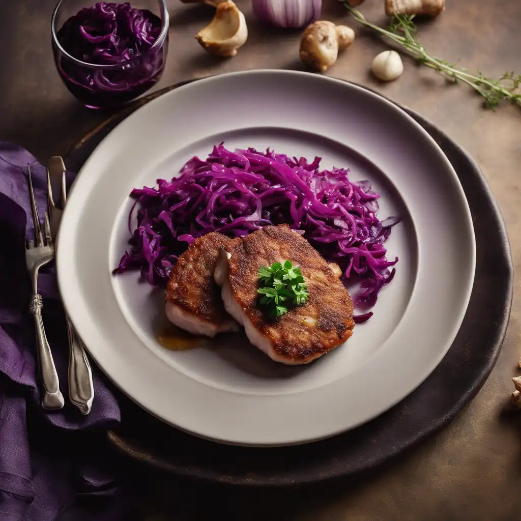 Pork Cutlet with Red Cabbage