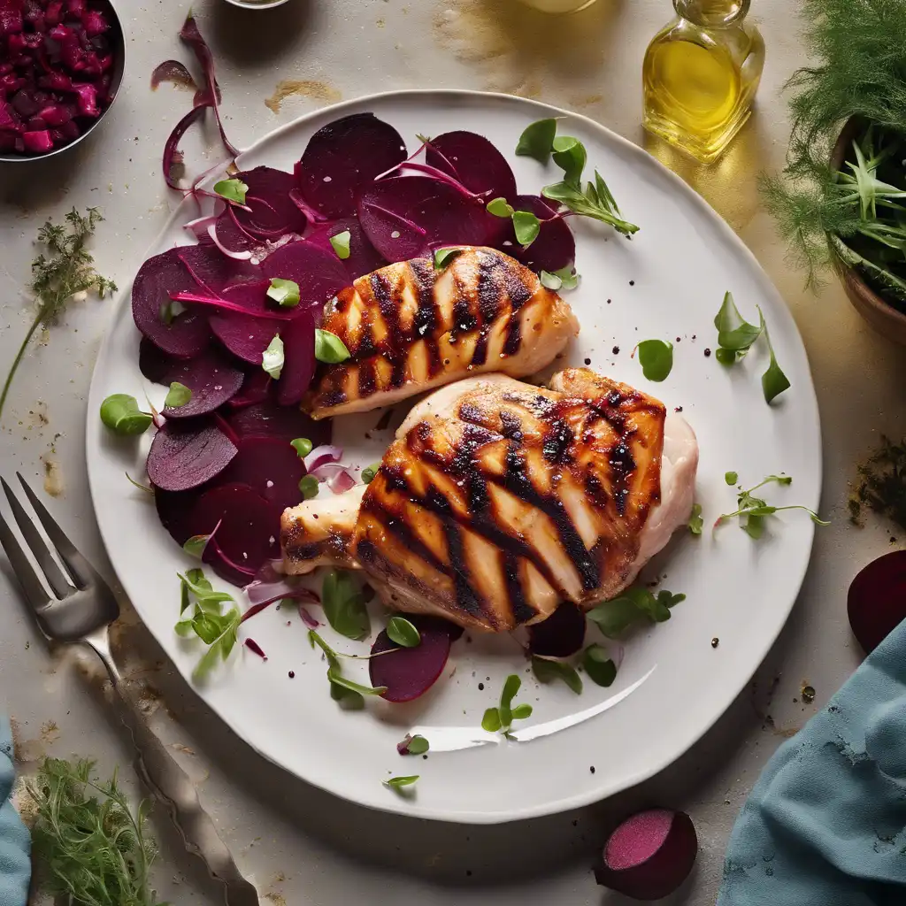 Grilled Chicken with Beet Salad